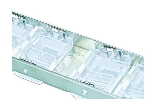 Wirewin korkealaatuinen 24-porttinen Keystone Modul-Leerpanel, 0° tai 45° shopbar Keystone System (WKS PANEL 24 DYN ANG)