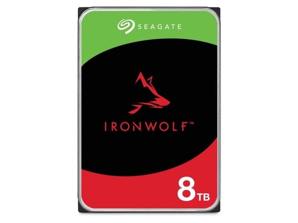Seagate IronWolf ST8000VN004 - Hårddisk - 8 TB - inbyggd - 3.5" - SATA 6Gb/s - 7200 rpm - buffert: 256 MB