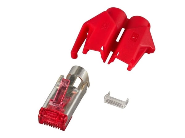 EFB Elektronik H7641.6-50, RJ-45, Rød, Hankjønn, Rett, Cat6, S/UTP (STP)