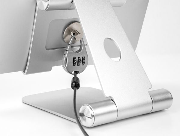 Navilock - Sikkerhetskabellås - with combination lock and steel plate with adhesive pad - svart - 1.8 m