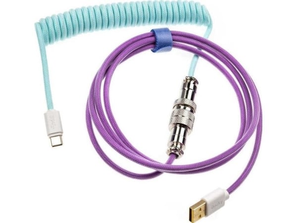 Ducky Premicord - USB-kabel - 24 pin USB-C (hann) til USB (hann) - 1.8 m - rullet sammen, formstøpt - frossen llama