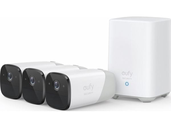 Eufy eufyCam 2 Pro - Verkkoturvakamera - ulkotiloissa, sisätiloissa - säänkestävä - väri (päivä/yö) - ääni - langaton - WiFi - Eufy HomeBase 2:n ka...
