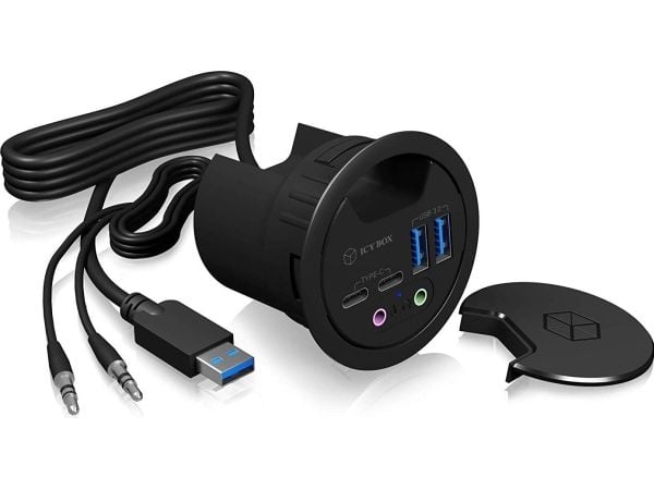 IcyBox hubb 4-port USB 3.0 IB-HUB1403B bordinfälld