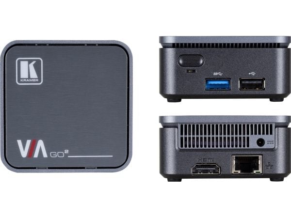 Kramer Electronics VIA-GO2, Työpöytä, Musta, CE, Intel, 32 GB, eMMC