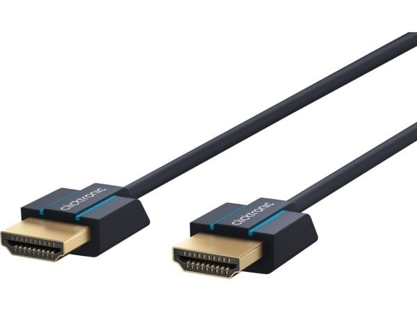 ClickTronic 70702, 1 m, HDMI Type A (Standard), HDMI Type A (Standard), 3840 x 2160 piksler, 3D, Blå