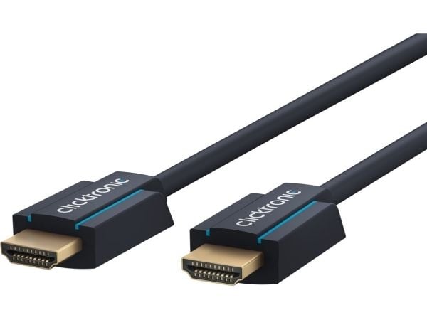 ClickTronic 2m High Speed HDMI, 2 m, HDMI Type A (Standard), HDMI Type A (Standard), 10,2 Gbit/s, Blå
