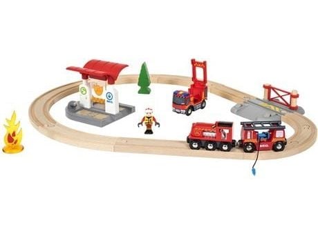 BRIO 7312350338157, Juna, Rescue, 0,3 vuosi/vuosia, LR44, Puu, Musta, Punainen