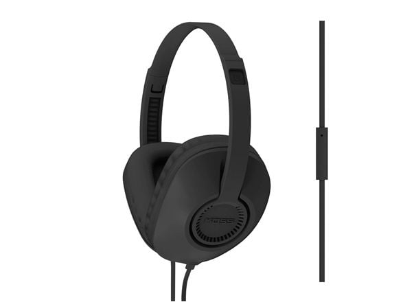 Koss UR23i - Hörlurar med mikrofon - fullstorlek - kabelansluten - 3,5 mm kontakt - svart