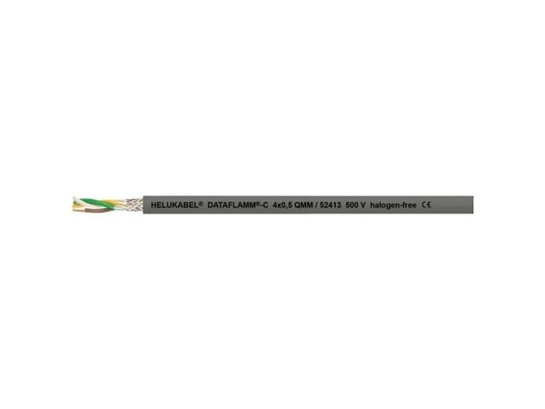 HELU 52385-100 datakabel 7 x 0,25 mm² grå 100 m