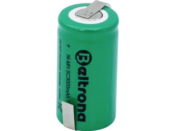 Beltrona SC3000 Erikoisakku Sub-C Z-juotoskieleke NiMH 1,2 V 3000 mAh
