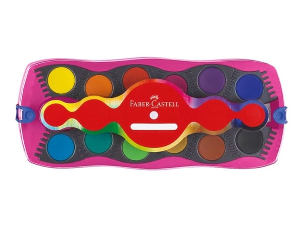 Faber-Castell CONNECTOR - Malingssett - 13-piece - vannfarge - 12 farger - assorterte lyse farger - opak