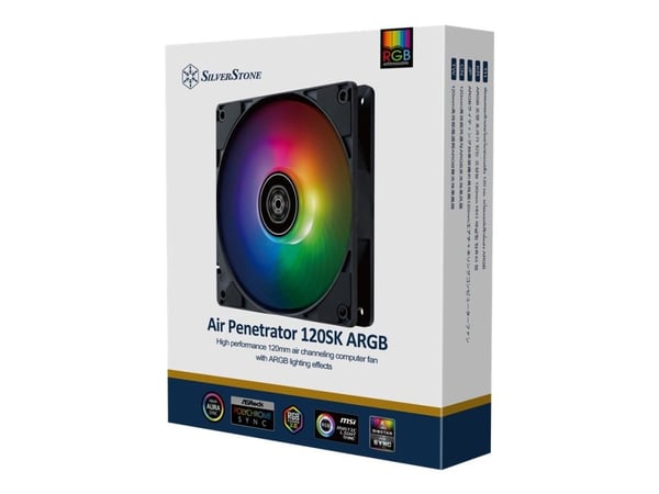 SilverStone Air Penetrator 120SK fläkt, ARGB - 120 mm, svart