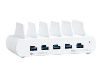Compulocks 5 Port USB-C and USB-A Charging Dock with EU - Laddningsstation - 150 Watt - 10 utdatakontakter (5 x USB-C, 5 x 4-stifts USB typ A) - EU