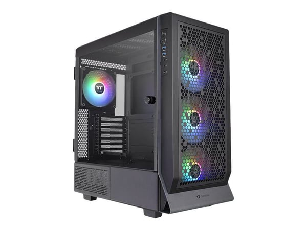 Thermaltake Ceres 500 TG ARGB - Mid tower - utökad ATX - genomskinlig sidopanel (härdat glas) - ingen strömförsörjning (PS/2) - svart - USB/ljud