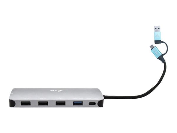 i-Tec Nano Dock - Dokkingstasjon - USB 3.0 / USB4 / Thunderbolt 4 - VGA, 2 x HDMI - 1GbE - 100 watt - Europa