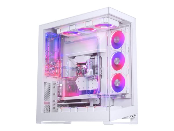 Phanteks NV7 - FT - utvidet ATX (E-ATX) - sidepanel med vindu (herdet glass) - ingen strømforsyning (ATX) - matt hvit - USB/lyd
