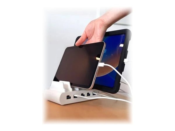Compulocks 5 Port USB-C and USB-A Charging Dock with EU - Laddningsstation - 150 Watt - 10 utdatakontakter (5 x USB-C, 5 x 4-stifts USB typ A) - EU
