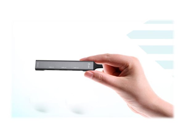 i-Tec USB 3.0 Metal HUB - Hub - 1 x SuperSpeed USB 3.0 + 3 x USB 2.0 - stasjonær