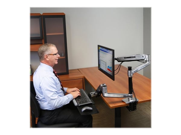 Ergotron WorkFit-LX - Stående skrivebordomformer - polert aluminium