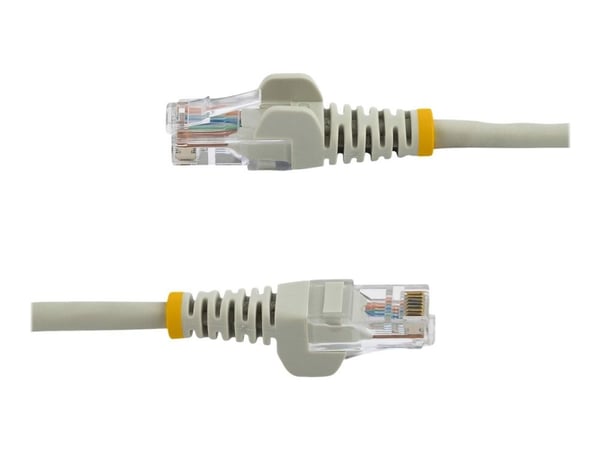 StarTech.com 3m Gray Cat5e / Cat 5 Snagless Patch Cable - Patchkabel - RJ-45 (han) til RJ-45 (han) - 3 m - UTP - CAT 5e - formet, knastfri - grå