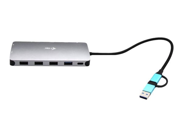i-Tec Nano Dock - Dokkingstasjon - USB 3.0 / USB4 / Thunderbolt 4 - VGA, 2 x HDMI - 1GbE - 100 watt - Europa