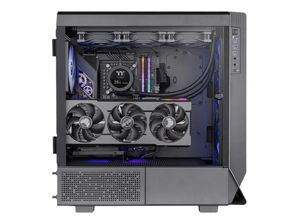 Thermaltake Ceres 500 TG ARGB - Mid tower - utvidet ATX (E-ATX) - sidepanel med vindu (herdet glass) - ingen strømforsyning (PS/2) - svart - USB/lyd