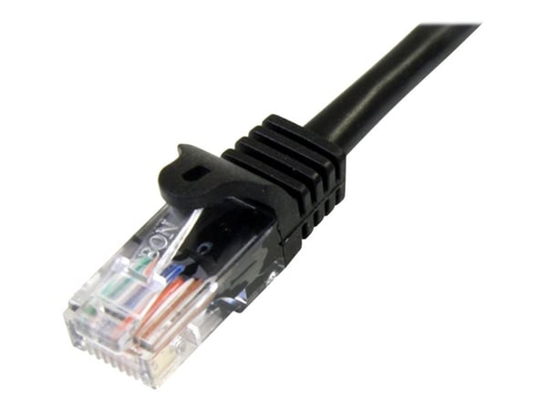 StarTech.com 1m musta Cat5e / Cat 5 Snagless Patch Cable - Patchkabel - RJ-45 (han) til RJ-45 (han) - 1 m - UTP - CAT 5e - knastfri - lajiteltu