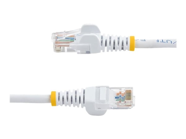 Startech 1m White Cat5e / Cat 5 Snagless Patch Cable - Koblingskabel - RJ-45 (hann) til RJ-45 (hann) - 1 m - UTP - CAT 5e - riser, uten hindringer ...