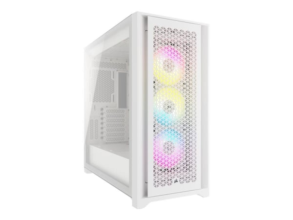 CORSAIR iCUE 5000D RGB Airflow - Mid tower - utvidet ATX (E-ATX) - sidepanel med vindu (herdet glass) - ingen strømforsyning (ATX) - ekte hvitt - U...