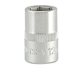 Yato YT-3807, Stikkontakt, 3/8", Metrisk, 1 hoder, 12 mm, Kromvanadiumstål
