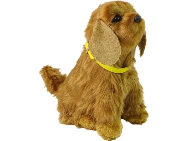 LeanToys interaktiv hund (Cocker Spaniel) plysch, skäller och viftar på svansen
