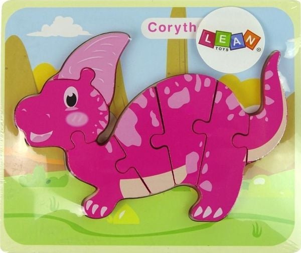 LeanToys trepuslespill dinosaur Corythosaurus rosa