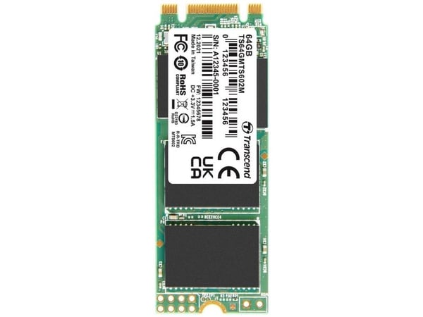 Transcend MTS602M, 64 GB, M.2, 530 MB/s, 6 Gbit/s