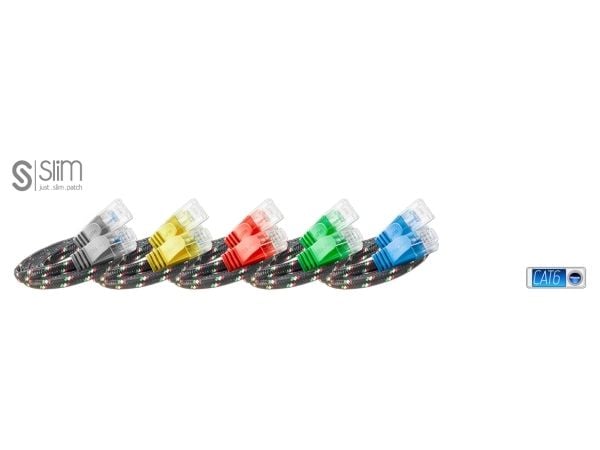 SLIM Patchcords Cat6, 0.5m, 0,5 m, Cat6, U/UTP (UTP), RJ-45, RJ-45
