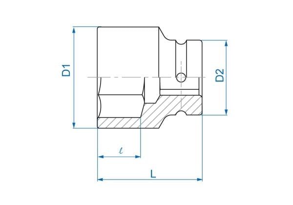 King Tony 8535M, Kraftpipe, Sort, 1 hoder, 1", Metrisk, 65 mm