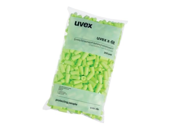 Uvex 2112003, Engangsøreplugg, In-ear, Grønn, Trådløs, 37 dB, Polybag