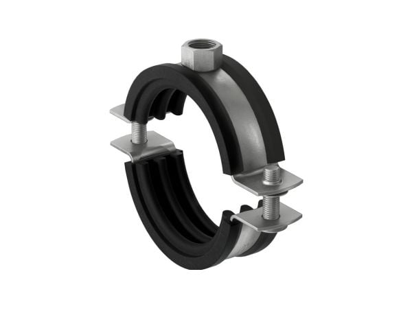 Fischer 560607, Rør klemme, Sort, Rustfritt stål, 121 - 127 mm, EPDM (pakning), Rustfritt stål, 2 kN, M10
