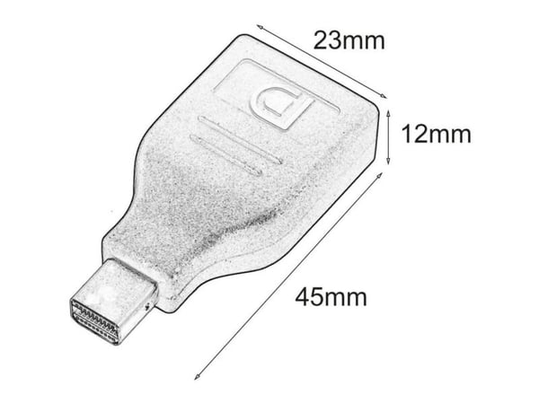EFB Elektronik IADAP-DP-MDP2, DisplayPort, Mini DisplayPort, Naaras, Uros, Suora, Suora