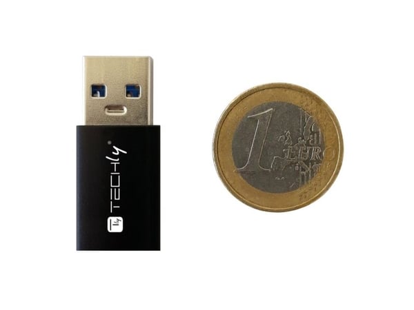 USB-sovitin Techly TECHLY USB-A M - USB-C F USB 3.0 -liitäntään musta