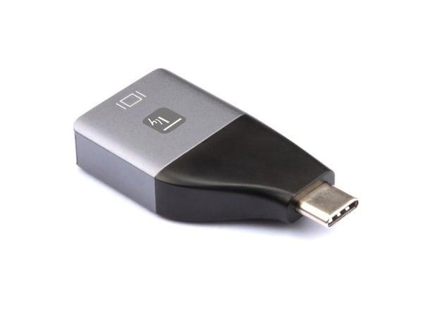 Techly IADAP USBC-DP4K, USB Type-C, DisplayPort-lähtö, 3840 x 2160 pikseliä