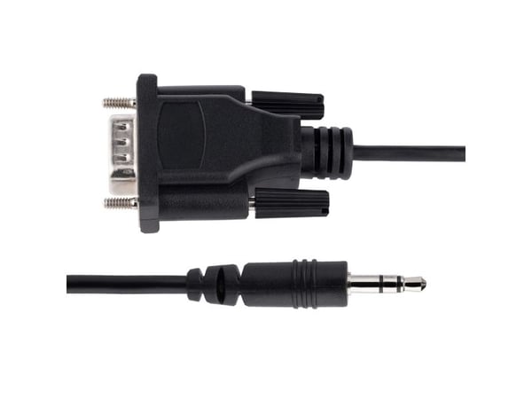 StarTech 3ft (1m) DB9 to 3.5mm Serial Cable for Serial Device Configuration, RS232 DB9 Male to 3.5mm Cable for Calibrating Projectors, Digital Sign...