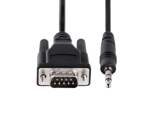 StarTech 3ft (1m) DB9 to 3.5mm Serial Cable for Serial Device Configuration, RS232 DB9 Male to 3.5mm Cable for Calibrating Projectors, Digital Sign...