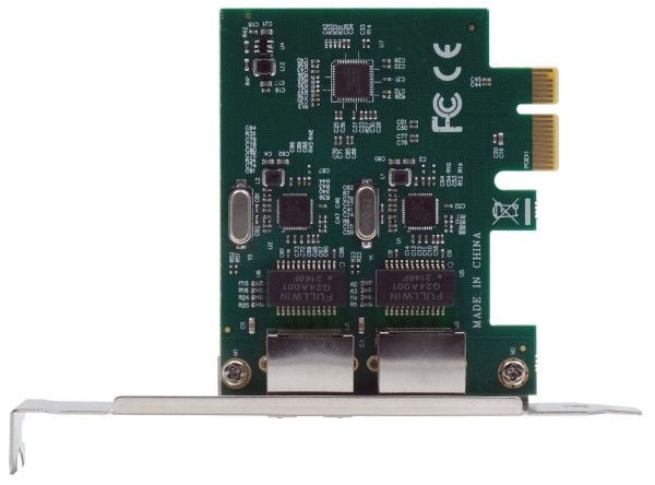 EXSYS EX-60102, Sisäinen, Langallinen, PCI Express, Ethernet, 1000 Mbit/s, Vihreä, Harmaa