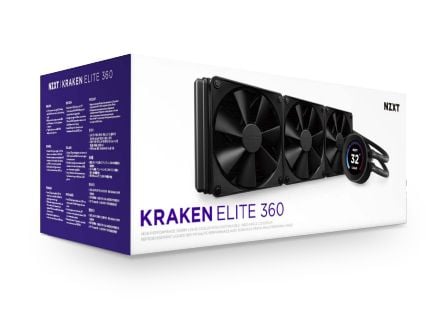 NZXT Kraken Elite 360 - Væskekjølesystem for prosessor - med LCD-skjerm - (for: LGA115x Socket, LGA1200, LGA1700, AM4, AM5) - kobber - 120 mm - mat...
