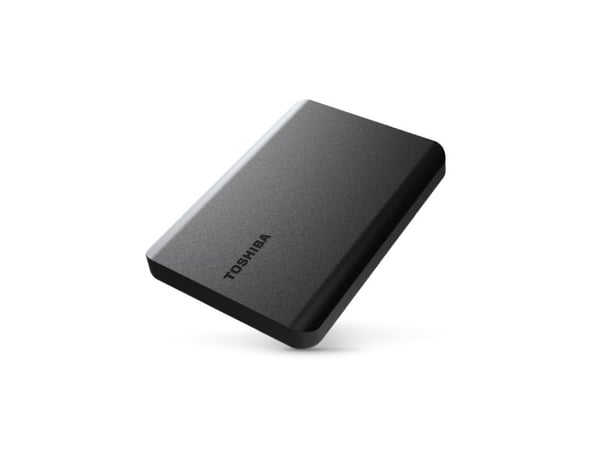 Toshiba Canvio Basics - Harddisk - 4 TB - ekstern (bærbar) - 2.5" - USB 3.2 Gen 1 / USB 2.0 - matt svart