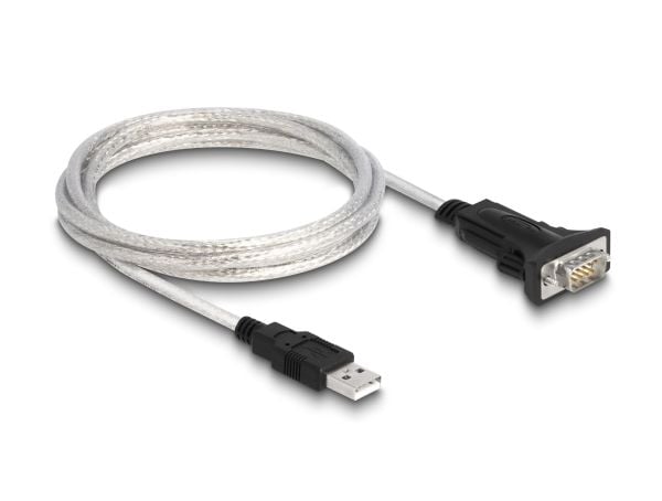 Delock - Seriell adapter - USB 2.0 - RS-422/485 x 1 - gjennomsiktig, svart