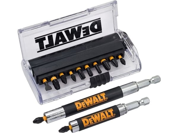 DeWALT DT70512T-QZ, 12 styck, Phillips, Pozidriv, Öppning, Torx, PH 1, PH 2, PH 3, PZ 1, PZ 2, PZ 3, T20, T25, T30, Hexagonal