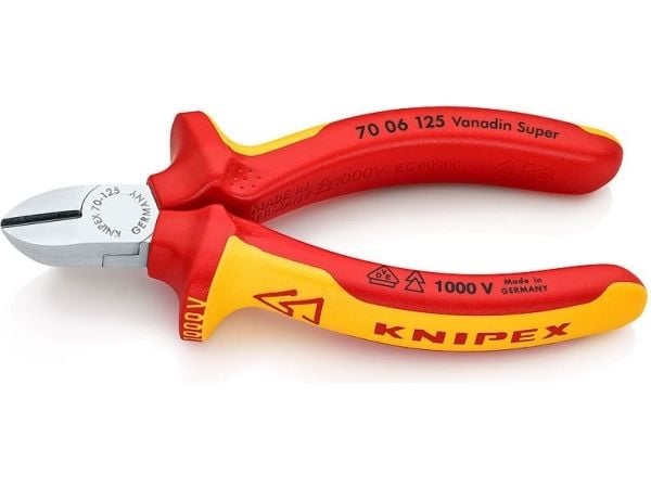 KNIPEX - Diagonalskjæretang - isolert - 125 mm