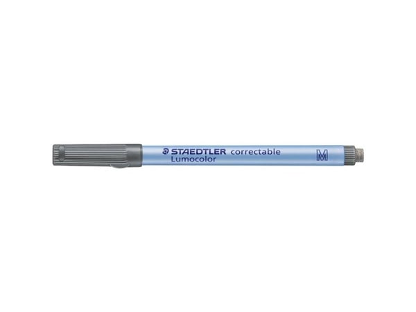 Staedtler Lumocolor Correctable, 1 kpl, Musta, Ohut pää, Hopea, 1 mm, Keskikokoinen