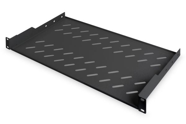 Digitus DN-19 TRAY-1-SW - Rack-hylle - svart - 1U - 19"